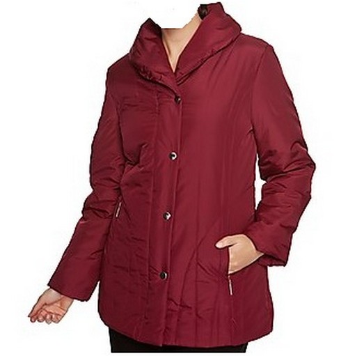 765 Steppjacke mit großem Kragen bordeaux Gr. 42 UVP 99,98