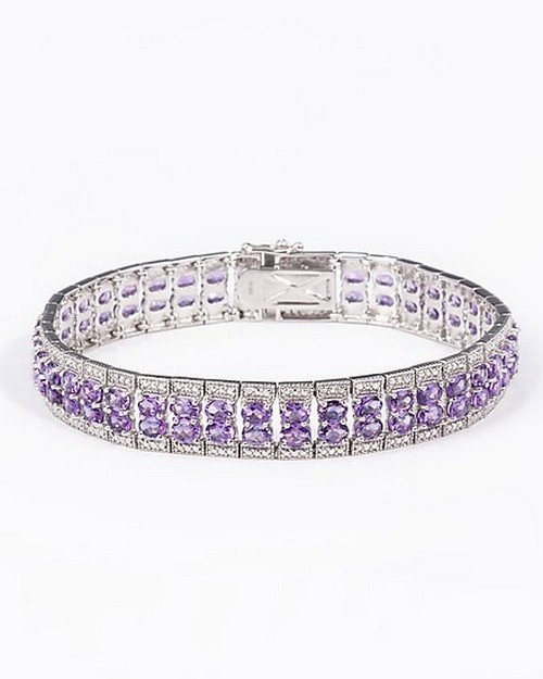 Armband 925er Silber rhodiniert Amethyst 14,28ct UVP299,00€