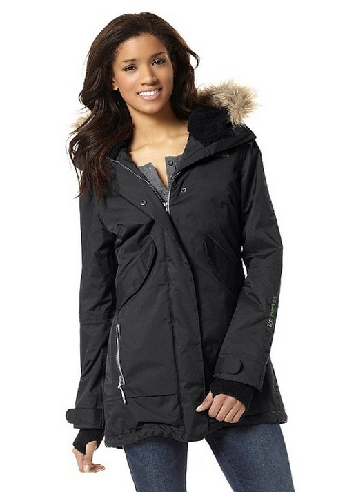 7809 KANGAROOS Longkapuzenparka schwarz Gr. 38 UVP 129,99€